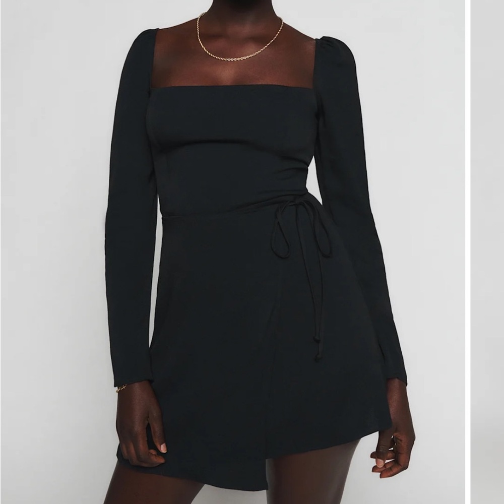 Reformation Rosalie Dress in black, size 0. NWOT